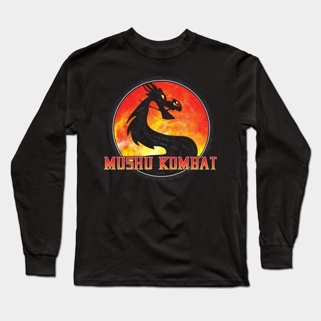 Mushu Kombat Long Sleeve T-Shirt by Daletheskater